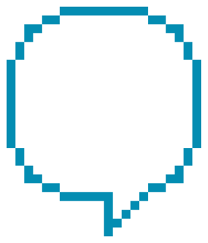 blue color 8bit retro game pixel speech bubble balloon icon sticker memo keyword planner text box banner, flat png transparent element design