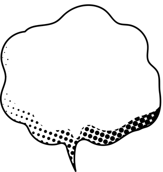 Black and white Pop art polka dots halftone speech bubble balloon icon sticker memo keyword planner text box banner, flat png transparent element design