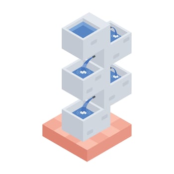 Modern Fountains Isometric Icon vector