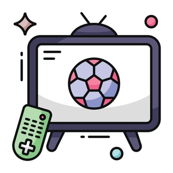 Conceptual design icon of watching match vector