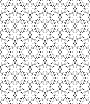 Black seamless abstract pattern. Overlay for background and backdrop. Ornamental design. PNG graphic illustration with transparent background.