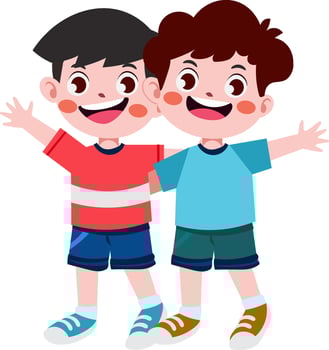 cute children cartoon style vector