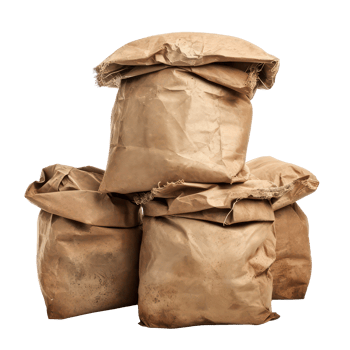 AI generated Pile of Cement Bags on Transparent Background png