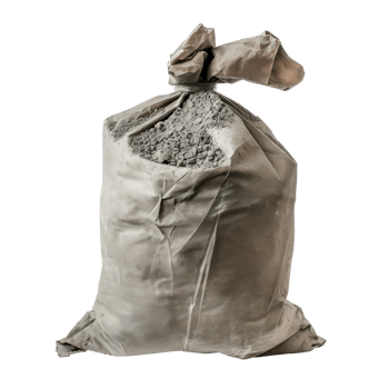 AI generated Sealed Bag of Cement on Transparent Background png