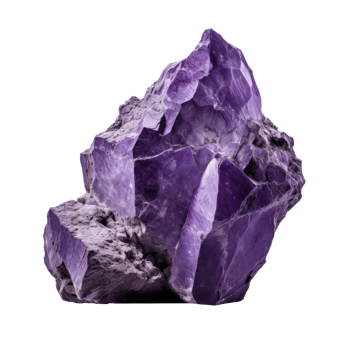 AI generated Heavy Purple Rock on Transparent png