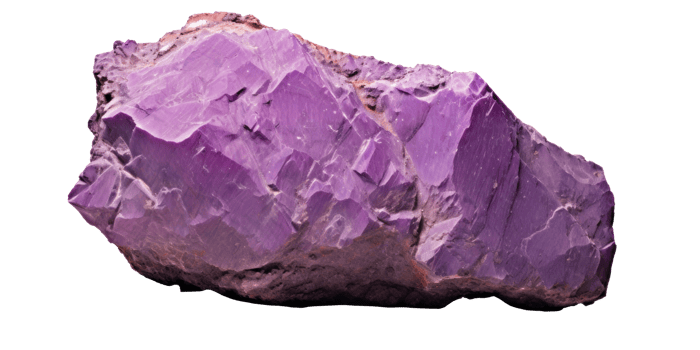 AI generated Heavy Purple Rock on Transparent png