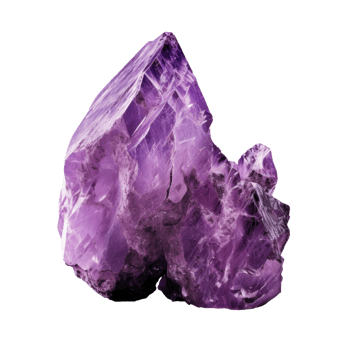 AI generated Heavy Purple Rock Isolated on Transparent png