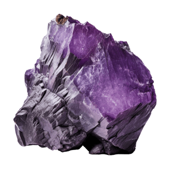 AI generated Heavy Purple Rock Isolated on Transparent png