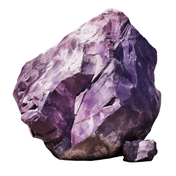 AI generated Heavy Purple Rock Isolated on Background png