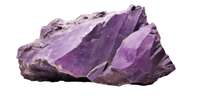 AI generated Heavy Purple Rock Isolated on Transparent png