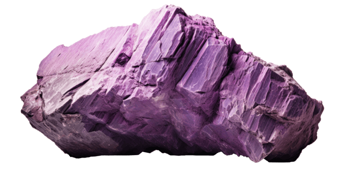 AI generated Heavy Purple Rock Isolated on Transparent png