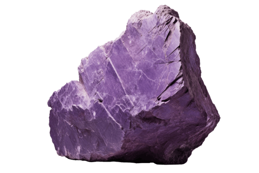 AI generated Large Heavy Purple Rock Isolated png