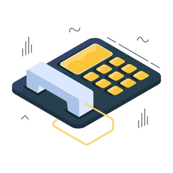 A premium download icon of landline vector