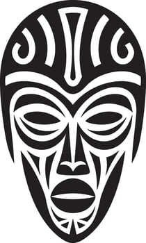 Timeless Tradition Vector Emblem of Tribal Mask Intricate Echoes African Tribal Mask Design