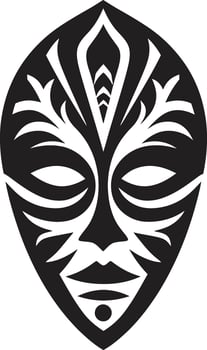 Tribal Tapestry African Mask Vector Symbol Mystic Visions Tribal Mask Emblem Design