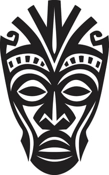 Mystic Symbolism African Tribal Vector Art Cultural Identity Iconic Tribal Mask Logo