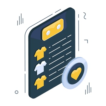 Perfect design icon of wishlist, vector