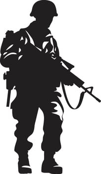 Warrior Guardian Vector Armyman Icon Defender s Precision Black Soldier Emblem