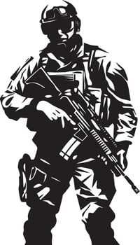 Guardian s Precision Black Army Logo Combatant Vigil Vector Soldier Icon