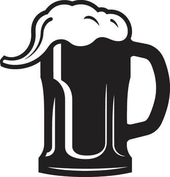 Craft Ale Symbol Black Beer Stein Cheers Icon Vector Beer Tankard