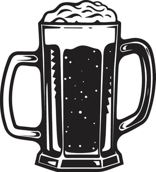 Barrel Brew Vector Beer Emblem Stout Symbol Black Ale Tankard