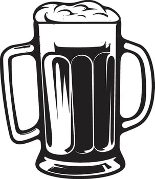 Craft Ale Symbol Black Beer Stein Cheers Icon Vector Beer Tankard