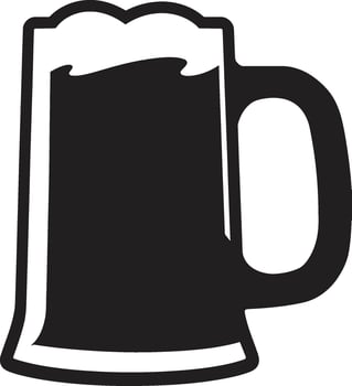 Stout Symbol Black Ale Tankard Hop Harvest Vector Beer Stein Logo