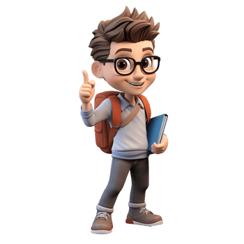 Baby boy with school dress on transparent background png