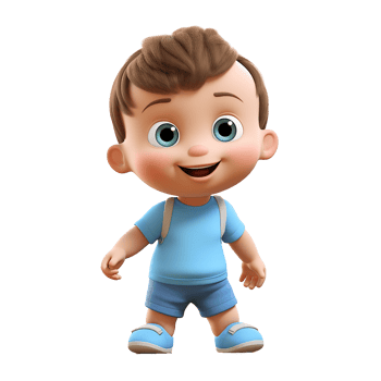 Baby boy isolated on transparent background png