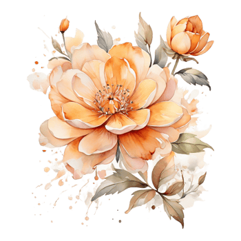 AI generated Watercolor Floral Flower Design, Watercolor Flower Arrangements Floral, Watercolor Flower Design, Flower Sublimation Floral Clipart, Wedding Decoration png