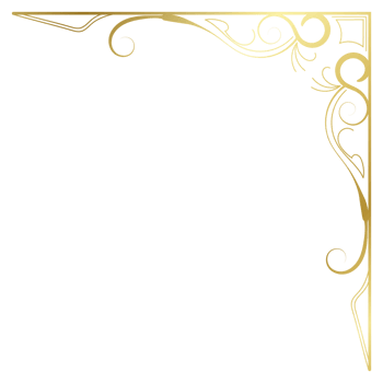 Gold vintage baroque corner ornament retro pattern antique style acanthus. Decorative design element filigree calligraphy. You can use for wedding decoration of greeting card and laser cutting png