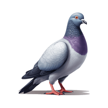 AI generated Pigeon isolated on transparent background png