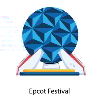 Trendy Epcot Festival vector