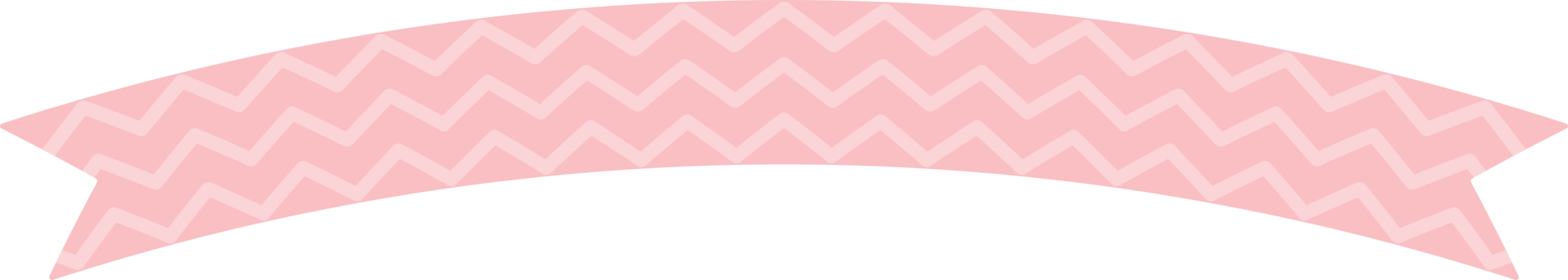 Cute pastel pink patterned ribbon label. Flat design illustration. png