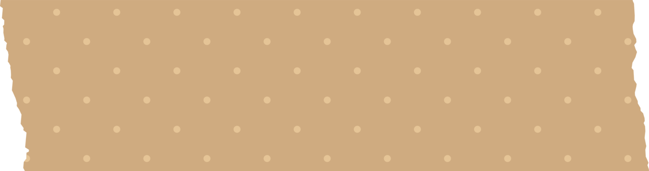 Neutral minimal patterned kraft paper decoration tape. Flat design. png