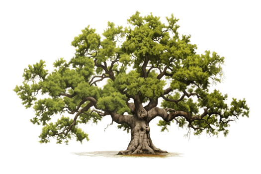 AI generated Oak with Transparent Background. png