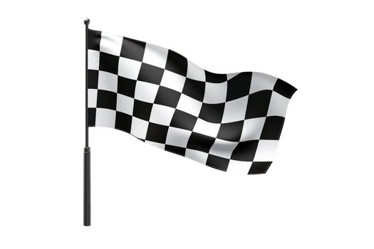 AI generated Racing Flag with Transparent Background. png