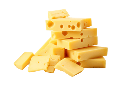 AI generated Cheese Slice on Transparent Background. png