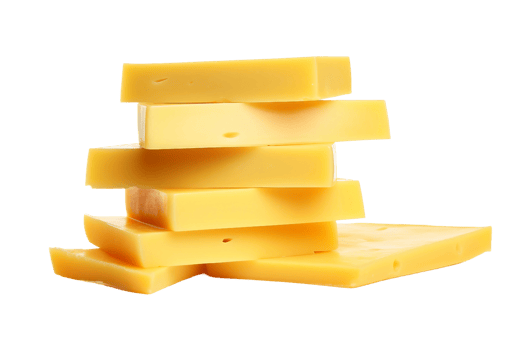 AI generated Cheese Slice on Transparent Background. png