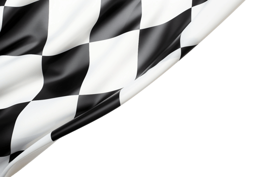 AI generated Racing Flag with Transparent Background. png