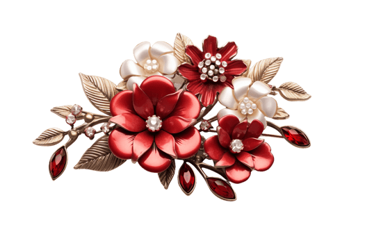 AI generated Brooch with Transparent Background. png