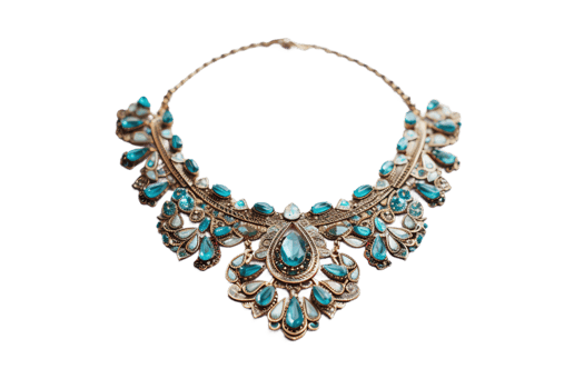 AI generated Collar Necklace with Transparent Background. png