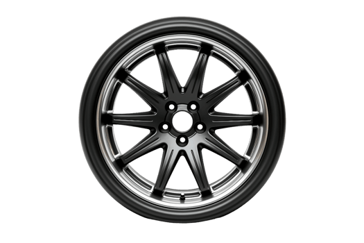 AI generated Car Rim with Transparent Background. png