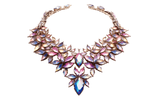 AI generated Collar Necklace with Transparent Background. png