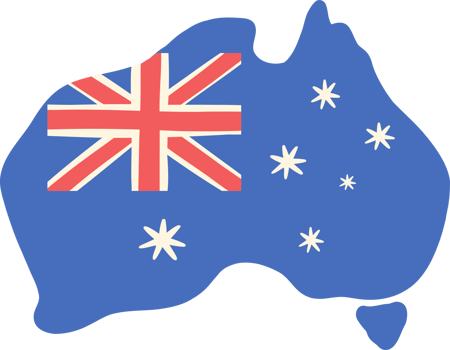 Australia map illustration png