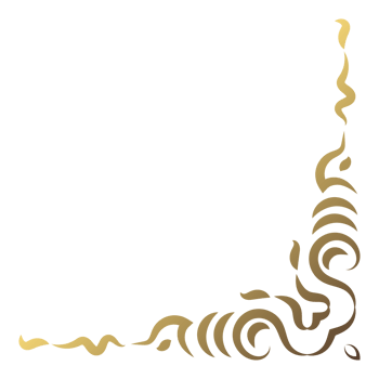 Gold vintage corner and frame filigree. Retro swirl divider pattern ornament with classic style. Element design calligraphy. Decoration for frame, greeting card, invitation, menu, certificate. png