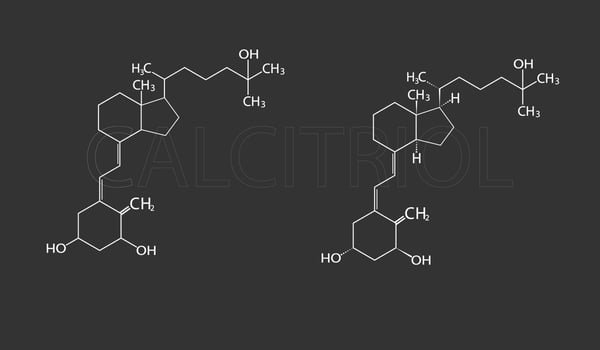 Calcitriol molecular skeletal chemical formula vector
