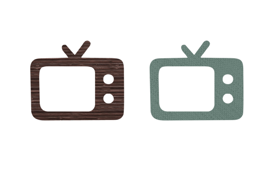 television icon symbol with texture png