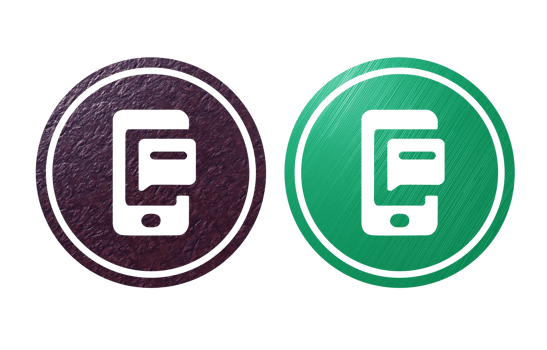 Handphone notification with texture png