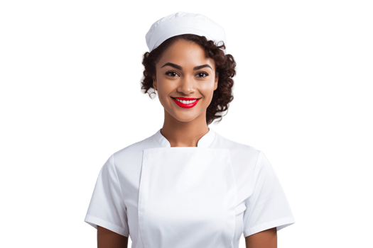 AI generated South American Girl Dressed as a Nurse on a Transparent Background. png